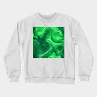 ELEGANT LIGHT GREEN LIQUID MARBLE DESIGN, IPHONE CASE AND MORE Crewneck Sweatshirt